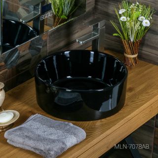 Накладная раковина Melana 7078AB-805 41см чёрный